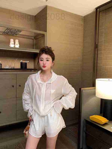 women's tracksuits designer white casual sportswear, sun protection, hooded sweater, shorts, two-piece set, summer 2023 new women', Gray
women's tracksuits designer white casual sportswear, sun protection, hooded sweater, shorts, two-piece set, summer 2023 new women', Gray