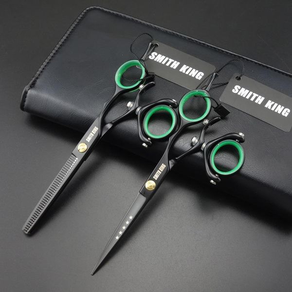 salon smith king professional hairdressing scissors rotating ring scissors 6 inch cutting scissors + thinning scissors 2 pieces set
salon smith king professional hairdressing scissors rotating ring scissors 6 inch cutting scissors + thinning scissors 2 pieces set
