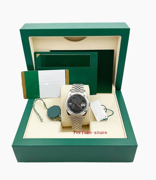 126300 datejust 41 slate wimbledon dial stainless steel box paper 2020 fashion brand automatic waterproof sapphire men's watch, Slivery;brown
126300 datejust 41 slate wimbledon dial stainless steel box paper 2020 fashion brand automatic waterproof sapphire men's watch, Slivery;brown