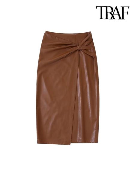 dresses traf women fashion with knotted front slit faux leather midi skirt vintage high waist back zipper female skirts mujer, White;black
dresses traf women fashion with knotted front slit faux leather midi skirt vintage high waist back zipper female skirts mujer, White;black