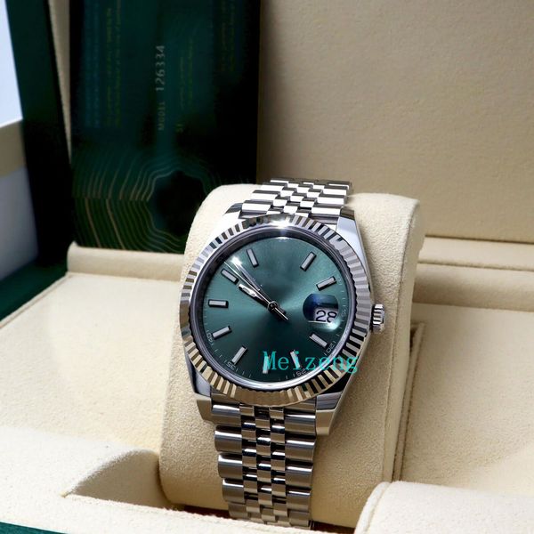 luxury wristwatch brand new men's automatic watches datejust 41 mint green new release steel white gold watch 126334, Slivery;golden
luxury wristwatch brand new men's automatic watches datejust 41 mint green new release steel white gold watch 126334, Slivery;golden