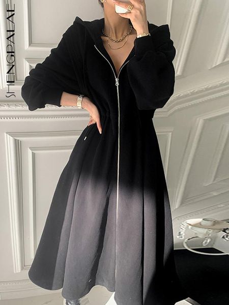 dresses shengpalae fashion chic hooded dress women's spring 2023 new loose zipper long sleeve big swing midcalf dresses female 5e2545, Black;gray
dresses shengpalae fashion chic hooded dress women's spring 2023 new loose zipper long sleeve big swing midcalf dresses female 5e2545, Black;gray