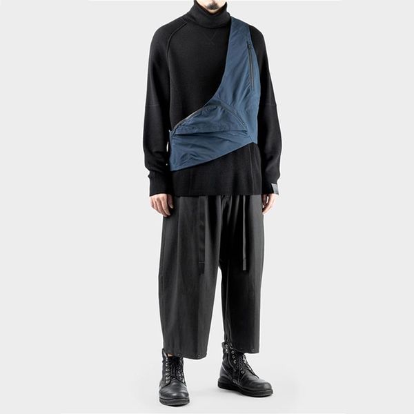 blazers guerilla group atc4 body sling bag half vest navy blue cotton nylon blend dwr shell techwear, White;black
blazers guerilla group atc4 body sling bag half vest navy blue cotton nylon blend dwr shell techwear, White;black