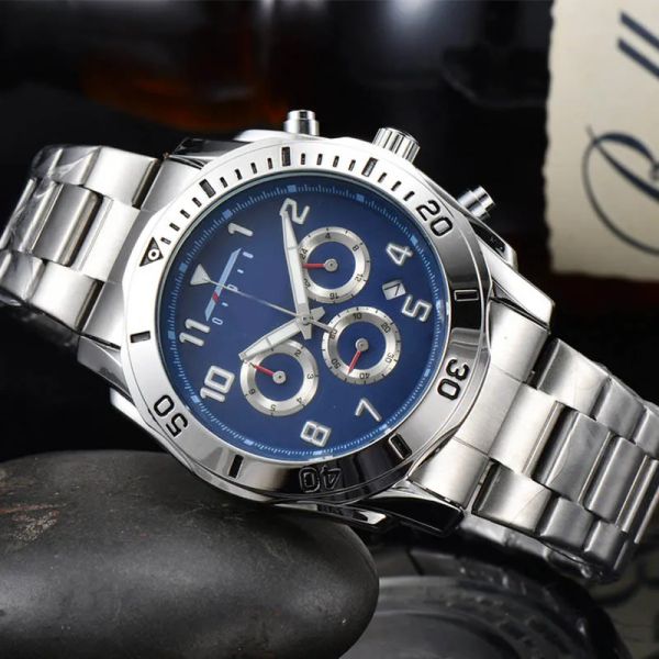 2022 men's quartz watch leisure luxury full function sports timekeeping calendar luminous waterproof steel band watches, Slivery;brown
2022 men's quartz watch leisure luxury full function sports timekeeping calendar luminous waterproof steel band watches, Slivery;brown