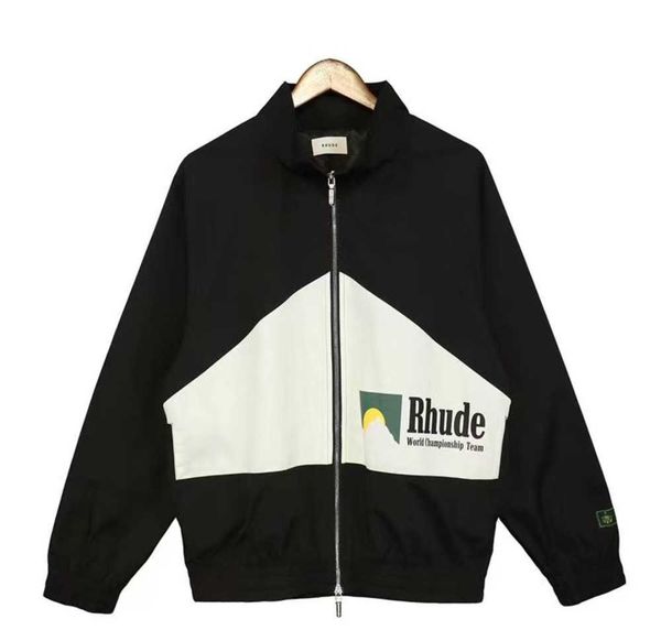 men's jackets designer mens rhude contrast stitching jacket couple zipper outwear long sleeve coat casual fashion coats m0qd, Black;brown
men's jackets designer mens rhude contrast stitching jacket couple zipper outwear long sleeve coat casual fashion coats m0qd, Black;brown