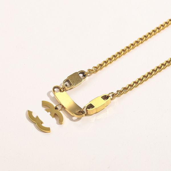 18k gold plated designer letter pendant necklace choker luxury design classic style chain brand necklaces for women jewelry high quality, Silver
18k gold plated designer letter pendant necklace choker luxury design classic style chain brand necklaces for women jewelry high quality, Silver
