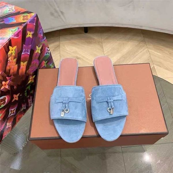23s lp piana summer slipper charms embellished walk suede slippers mules shoes genuine leather casual slip on flats for women luxury designe, Black
23s lp piana summer slipper charms embellished walk suede slippers mules shoes genuine leather casual slip on flats for women luxury designe, Black