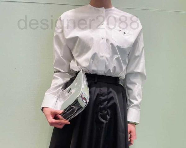 women's blouses & shirts designer 2023 spring/summer new product extremely simple button pocket triangle decorative round neck loose wh, White
women's blouses & shirts designer 2023 spring/summer new product extremely simple button pocket triangle decorative round neck loose wh, White
