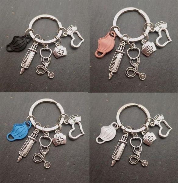 love nurse hat stethoscope syringe mask keychain alloy key chain women men accessories gift6205517, Silver
love nurse hat stethoscope syringe mask keychain alloy key chain women men accessories gift6205517, Silver