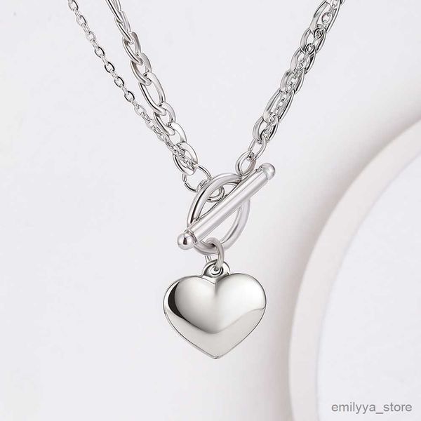 pendant necklaces women's stainless steel love heart pendant necklaces trend jewelry new neck chain necklace for women, Silver
pendant necklaces women's stainless steel love heart pendant necklaces trend jewelry new neck chain necklace for women, Silver