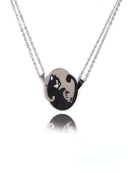 fashion animal pendant black white cat stitching necklace simple friendship gift heart shape gold white cute couple jewelry neckla4637915, Silver
fashion animal pendant black white cat stitching necklace simple friendship gift heart shape gold white cute couple jewelry neckla4637915, Silver