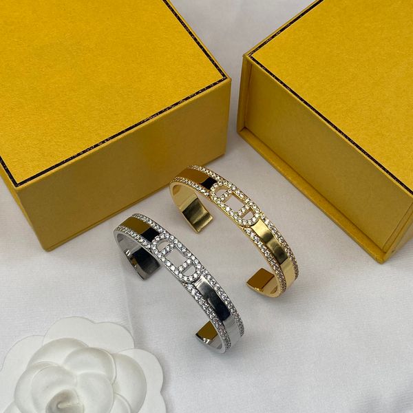 deluxe full diamond bangle bracelets 18k gold f femme letter logo engrave open bangles wedding jewelry for women girls wholesale, Black
deluxe full diamond bangle bracelets 18k gold f femme letter logo engrave open bangles wedding jewelry for women girls wholesale, Black