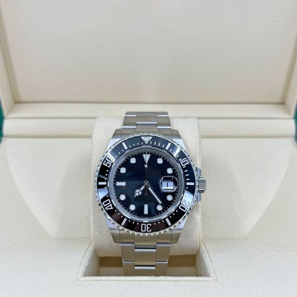 126600 sea dweller 43mm steel black ceramic bezel red letter-fashion brand automatic waterproof sapphire men's watch, Slivery;brown
126600 sea dweller 43mm steel black ceramic bezel red letter-fashion brand automatic waterproof sapphire men's watch, Slivery;brown