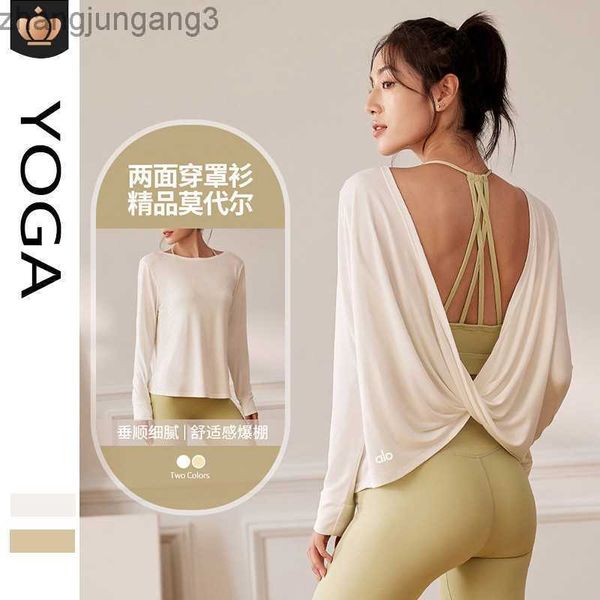 designer t shirt aloyoga yoga long sleeve loose two wear sports modal blouse open back quick drying breathable pilates top, White
designer t shirt aloyoga yoga long sleeve loose two wear sports modal blouse open back quick drying breathable pilates top, White