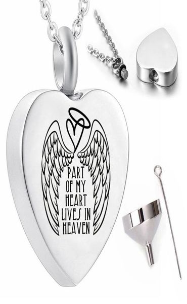 whole stainless steel pendant necklace ashes urn commemorative items angel wingspart of my heart lives in heaven3949796, Silver
whole stainless steel pendant necklace ashes urn commemorative items angel wingspart of my heart lives in heaven3949796, Silver