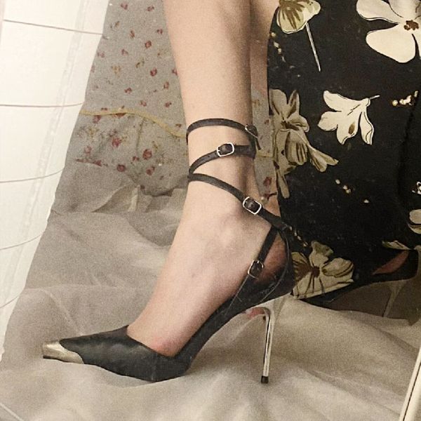summer sandals women metal pointed toe stiletto high heels shoes women party dress shoes women heels sandalias de las mujeres, Black
summer sandals women metal pointed toe stiletto high heels shoes women party dress shoes women heels sandalias de las mujeres, Black
