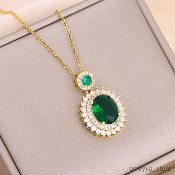 pendant necklaces new luxury oval green pendant necklaces for women trendy style female neck chain jewelry, Silver
pendant necklaces new luxury oval green pendant necklaces for women trendy style female neck chain jewelry, Silver