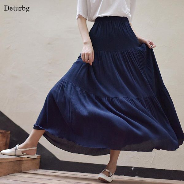 dresses women's brief japan style long skirt female casual high waist cotton linen tangada pleated beach skirts saias 2021 spring sk704, Black;gray
dresses women's brief japan style long skirt female casual high waist cotton linen tangada pleated beach skirts saias 2021 spring sk704, Black;gray