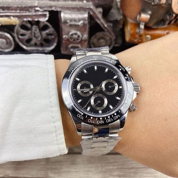 luxury mens watches 40mm black dial ceramic bezel casual business watch self-winding mechanical wristwatches original stainless steel strap, Slivery;brown
luxury mens watches 40mm black dial ceramic bezel casual business watch self-winding mechanical wristwatches original stainless steel strap, Slivery;brown
