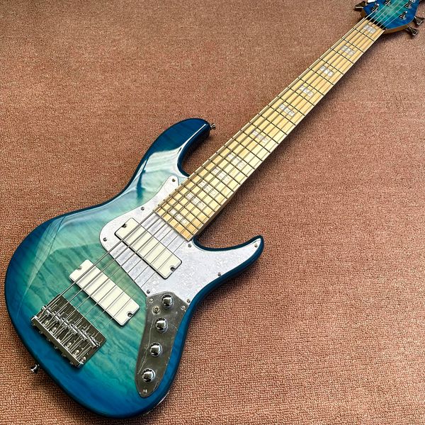 custom shop, blue electric guitar, plated branded hardware, 6-string quilted maple bass guitar, 24frets guitar ing
custom shop, blue electric guitar, plated branded hardware, 6-string quilted maple bass guitar, 24frets guitar ing