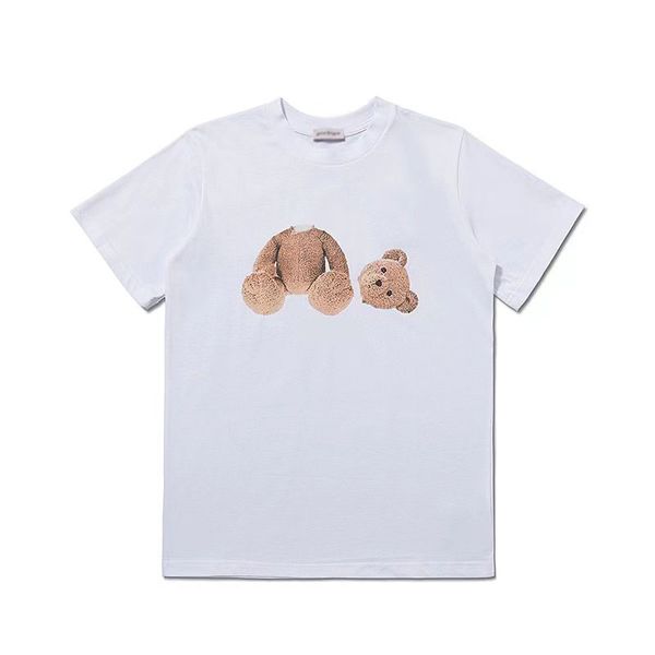 designer summer angel severed head bear cartoon men's t-shirt male and female couple style printed casual street short sleeve clothing, White;black
designer summer angel severed head bear cartoon men's t-shirt male and female couple style printed casual street short sleeve clothing, White;black