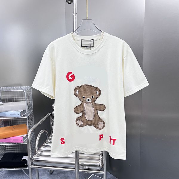 designer men's t-shirt men's and women's luxury brand tees bear embroidery letter printing cotton t-shirt summer round neck s, White;black
designer men's t-shirt men's and women's luxury brand tees bear embroidery letter printing cotton t-shirt summer round neck s, White;black