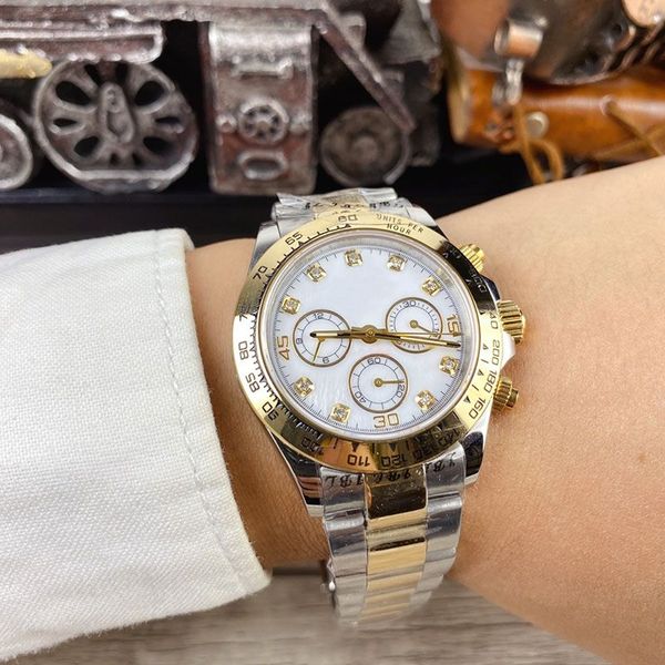 mens watch 40mm white dial gold bezel casual sports watches metal strap automatic winding mechanical wristwatch luxury gift, Slivery;brown
mens watch 40mm white dial gold bezel casual sports watches metal strap automatic winding mechanical wristwatch luxury gift, Slivery;brown