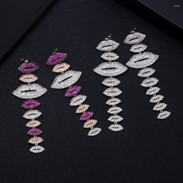dangle earrings jankelly fashion cubic zirconia lips shape big long earring for women jewelry wedding brincos boucle d'oreille, Silver
dangle earrings jankelly fashion cubic zirconia lips shape big long earring for women jewelry wedding brincos boucle d'oreille, Silver