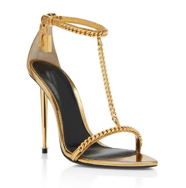 2023 summer prefect ford gold chain link sandals shoes padlock pointy naked women luxury designer lady high-heeled party wedding gladiator s, Black
2023 summer prefect ford gold chain link sandals shoes padlock pointy naked women luxury designer lady high-heeled party wedding gladiator s, Black