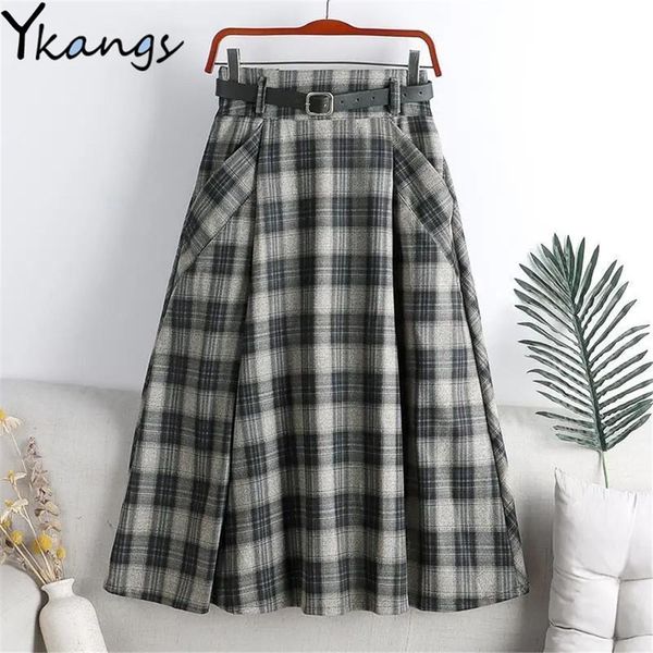 dresses vintage plaid skirt with belt female autumn winter new highwaisted thin woolen plaid midlength skirt women aline long skirt, Black;gray
dresses vintage plaid skirt with belt female autumn winter new highwaisted thin woolen plaid midlength skirt women aline long skirt, Black;gray
