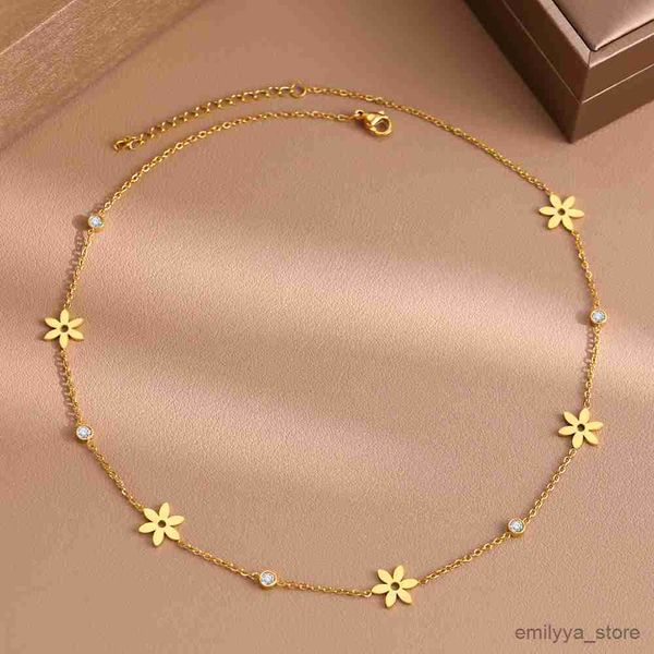 pendant necklaces stainless steel necklaces flowers choker chain light luxury accessories necklace for women jewelry, Silver
pendant necklaces stainless steel necklaces flowers choker chain light luxury accessories necklace for women jewelry, Silver