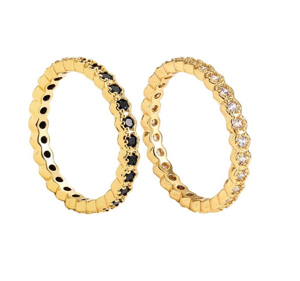 black and clear cz zircon stone thin rings for women girls trendy goldplated copper finger ring wedding engagement jewelry1601302, Silver
black and clear cz zircon stone thin rings for women girls trendy goldplated copper finger ring wedding engagement jewelry1601302, Silver