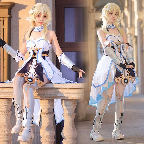 anime costumes game genshin impact traveler lumine cosplay comes lumine full set dress headwear stockings wig for halloween anime cosplay z0, Black
anime costumes game genshin impact traveler lumine cosplay comes lumine full set dress headwear stockings wig for halloween anime cosplay z0, Black