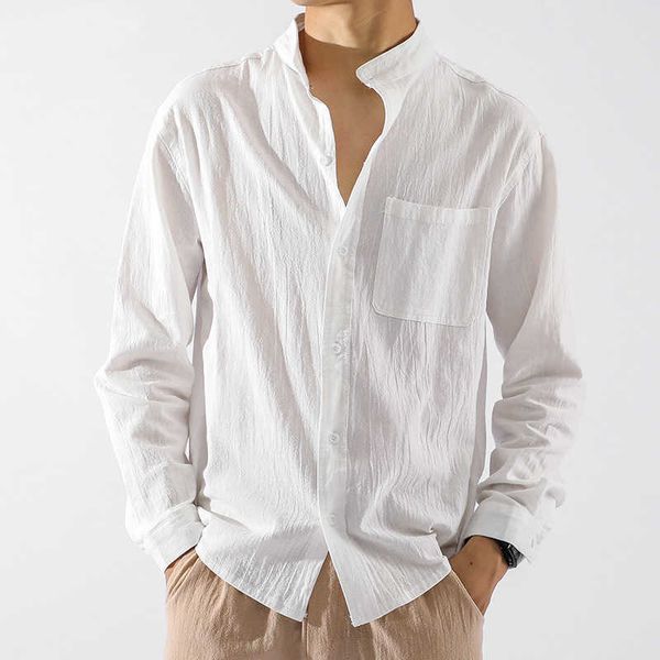 quality men's high linen long sleeve shirt linen summer loose casual cotton shirt for man wxhp, White;black
quality men's high linen long sleeve shirt linen summer loose casual cotton shirt for man wxhp, White;black