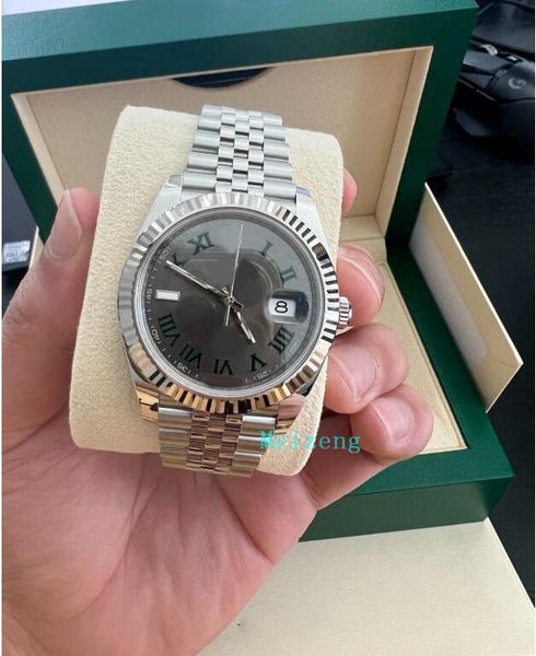 luxury wristwatch brand new men's automatic watches datejust wimbledon jubilee bracelet watch - 126334, Slivery;brown
luxury wristwatch brand new men's automatic watches datejust wimbledon jubilee bracelet watch - 126334, Slivery;brown