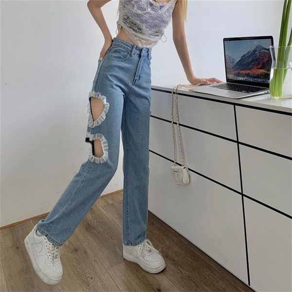 jeans high waist jeans high street women's jean ripped baggy straight denim pants streetwear dstressed jeans casual loose trousers, Blue
jeans high waist jeans high street women's jean ripped baggy straight denim pants streetwear dstressed jeans casual loose trousers, Blue