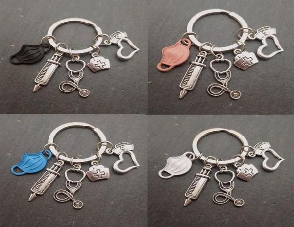 love nurse hat stethoscope syringe mask keychain alloy key chain women men accessories gift6468525, Silver
love nurse hat stethoscope syringe mask keychain alloy key chain women men accessories gift6468525, Silver