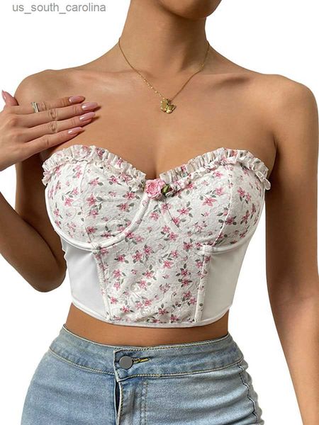 camis winkinlin women s corsets sleeveless strapless vest flower printed ruffled cropped casual party street shirt l230522, White
camis winkinlin women s corsets sleeveless strapless vest flower printed ruffled cropped casual party street shirt l230522, White