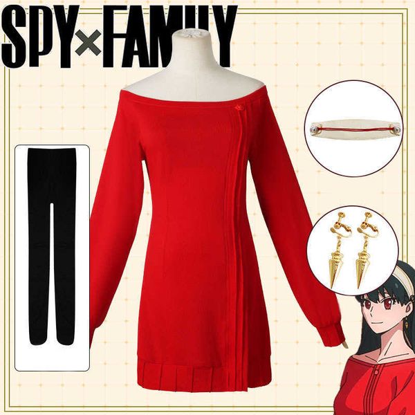 anime costumes yor forger cosplay long red knitting sweater come anime spy family women's wear z0602, Black
anime costumes yor forger cosplay long red knitting sweater come anime spy family women's wear z0602, Black
