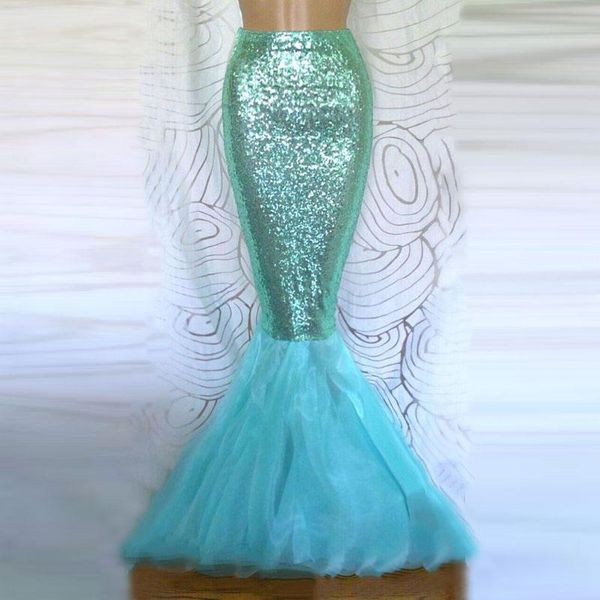 dresses 2018 new sequin mermaid skirt for women fashion design high waist maxi sequins skirt with organza train custom made prom costume, White;black
dresses 2018 new sequin mermaid skirt for women fashion design high waist maxi sequins skirt with organza train custom made prom costume, White;black