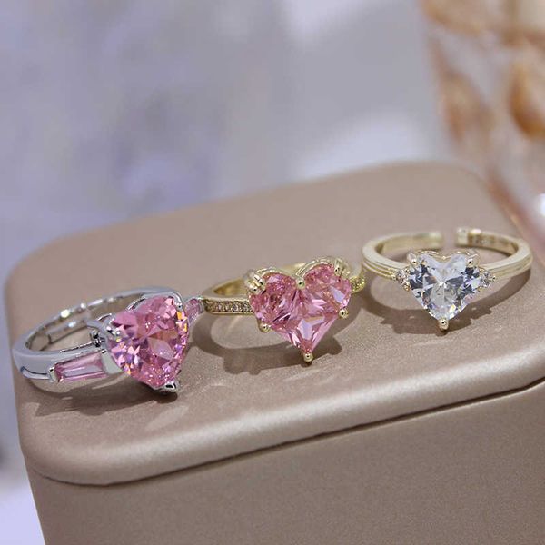 solitaire ring shiny side new fashion brand jewelry delicate crystal pink heart adjustable engagement rings for women wedding rings z0603, Golden;silver
solitaire ring shiny side new fashion brand jewelry delicate crystal pink heart adjustable engagement rings for women wedding rings z0603, Golden;silver