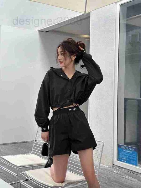 women's tracksuits designer 2023 summer new long sleeve hooded regenerated nylon loose elastic waist shorts set for women 2tfp, Gray
women's tracksuits designer 2023 summer new long sleeve hooded regenerated nylon loose elastic waist shorts set for women 2tfp, Gray