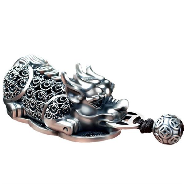 high grade titanium silver pixiu keychain, male and female personalized creative car keyring, coin pixiu pendant interior
high grade titanium silver pixiu keychain, male and female personalized creative car keyring, coin pixiu pendant interior