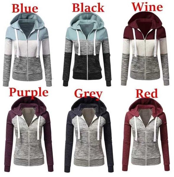 factory wholesale cross-border women's fall and winter fleece casual hooded sweatshirt zipper fashion spell collision color jacket, Black
factory wholesale cross-border women's fall and winter fleece casual hooded sweatshirt zipper fashion spell collision color jacket, Black