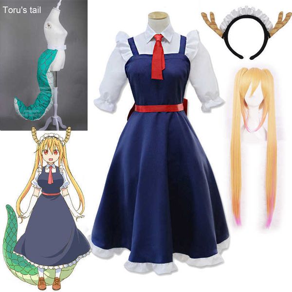 anime costumes anime toru cosplay come miss kobayashi's dragon maid toru wig and dress dragon tail accessories halloween carnival comes, Black
anime costumes anime toru cosplay come miss kobayashi's dragon maid toru wig and dress dragon tail accessories halloween carnival comes, Black