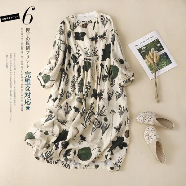 dresses vintage women floral print half sleeve dress cotton loose oneck vintage thin casual dresses summer clothes new 2022 chic i240, Black;gray
dresses vintage women floral print half sleeve dress cotton loose oneck vintage thin casual dresses summer clothes new 2022 chic i240, Black;gray