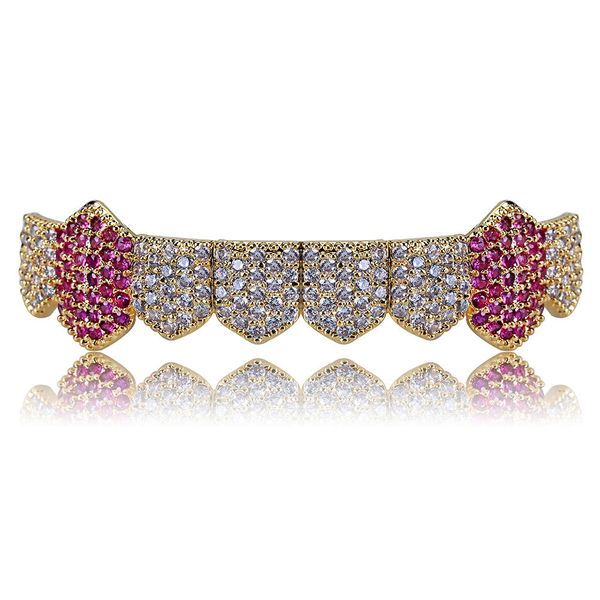 hip hop 8 teeth micro inset color zircon teeth grills single row lower teeth gold braces teeth grills fangs halloween rap accessories wholes, Black
hip hop 8 teeth micro inset color zircon teeth grills single row lower teeth gold braces teeth grills fangs halloween rap accessories wholes, Black