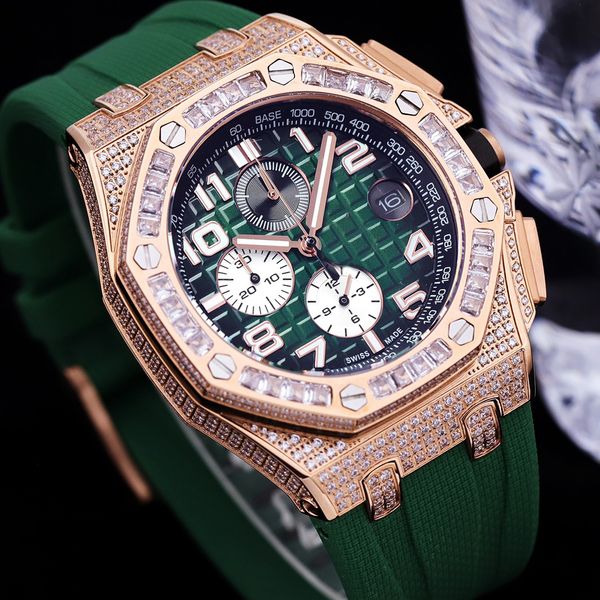 luxury flyback chronograph mens watch stainless steel diamond vk quartz movment sapphire crystal oversize wristwatch 6 colors luminescent ha, Slivery;brown
luxury flyback chronograph mens watch stainless steel diamond vk quartz movment sapphire crystal oversize wristwatch 6 colors luminescent ha, Slivery;brown