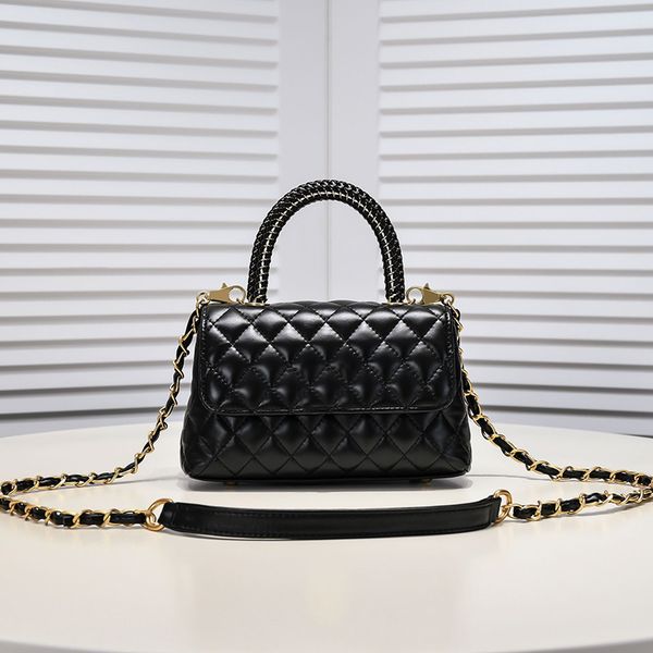classic mini flap bag with braid handle tote bags womens calfskin genuine leather quilted gold metal hardware turn lock crossbody shoulder h
classic mini flap bag with braid handle tote bags womens calfskin genuine leather quilted gold metal hardware turn lock crossbody shoulder h