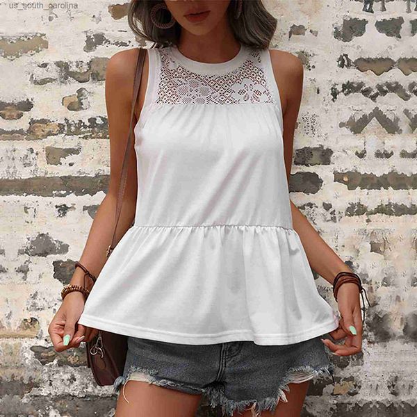 camis women summer white hollow lace stitching sleeveless simple wind compression shirts women long sleeve woman s tee shirt l230522
camis women summer white hollow lace stitching sleeveless simple wind compression shirts women long sleeve woman s tee shirt l230522